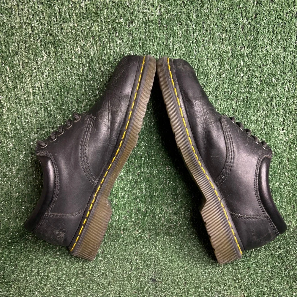 Dr. Martens 8053 Padded Collar Leather Grunge Goth Derby Shoes Black Mens Size 9
